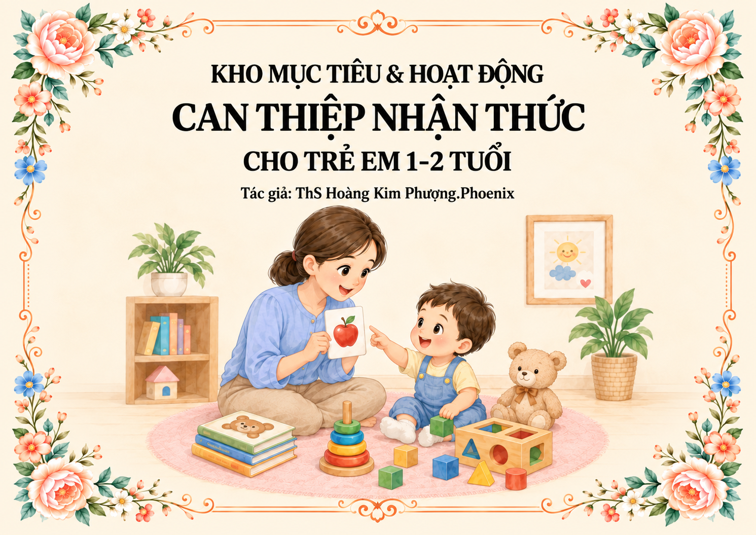 Bộ sách 1-2 tuổi: KHO MỤC TIÊU & HOẠT ĐỘNG CAN THIỆP NHẬN THỨC & NGHE HIỂU 1-2 TUỔI (2 quyển) — ảnh 1