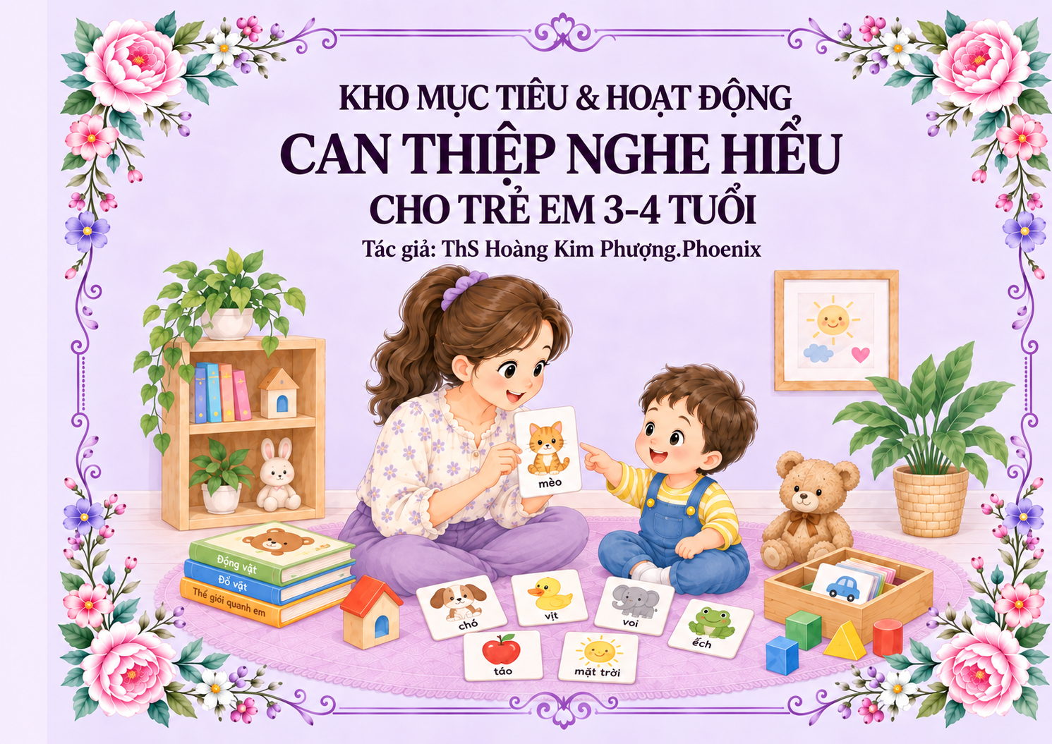 Bộ sách 3-4 tuổi: KHO MỤC TIÊU, HOẠT ĐỘNG CAN THIỆP NHẬN THỨC, NGHE HIỂU 3-4 TUỔI — ảnh 2