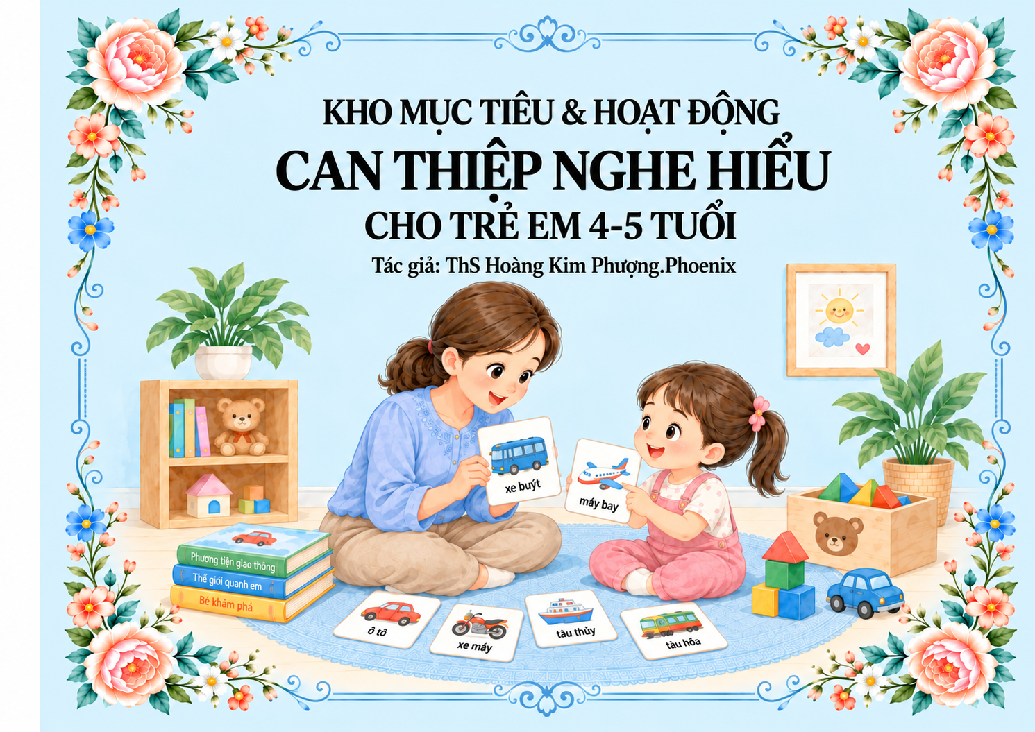 Bộ sách 4-5 tuổi: KHO MỤC TIÊU, HOẠT ĐỘNG CAN THIỆP NHẬN THỨC, NGHE HIỂU 4-5 TUỔI (2 quyển) — ảnh 2