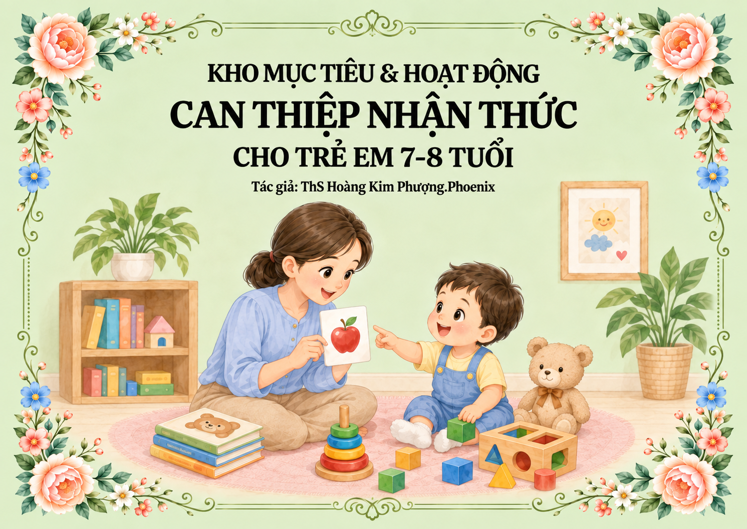 Bộ sách 7-8 tuổi: KHO MỤC TIÊU & HOẠT ĐỘNG CAN THIỆP NHẬN THỨC, NGHE HIỂU 6-7 TUỔI (2 quyển) — ảnh 1
