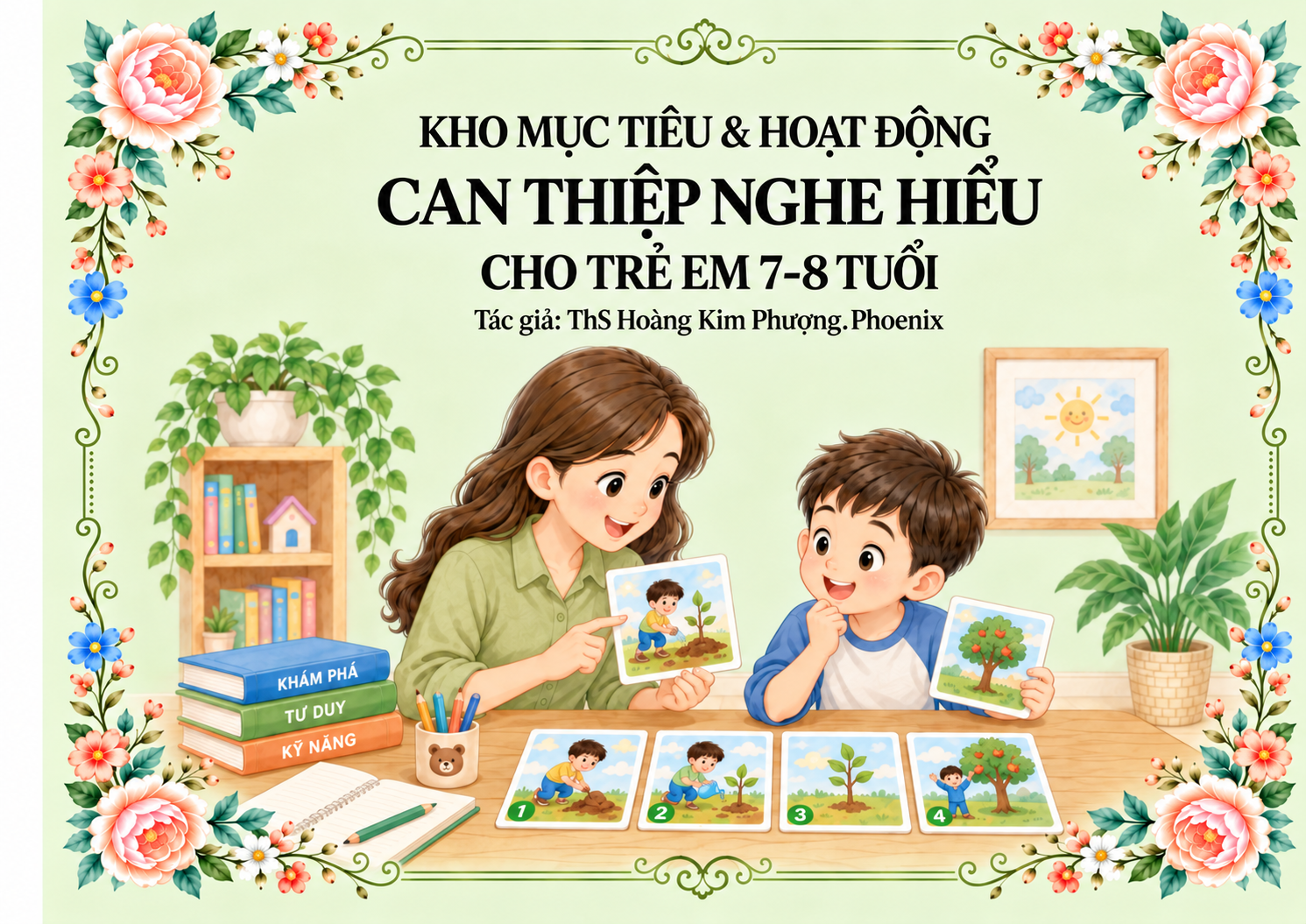 Bộ sách 7-8 tuổi: KHO MỤC TIÊU & HOẠT ĐỘNG CAN THIỆP NHẬN THỨC, NGHE HIỂU 6-7 TUỔI (2 quyển) — ảnh 2